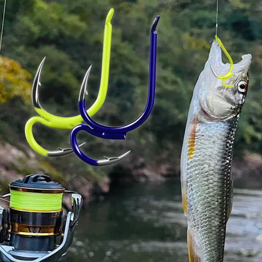 💪Mehr Kaufen Mehr Sparen 🔥🎣 Klassische scharfe Doppel-Angelhaken 🎣