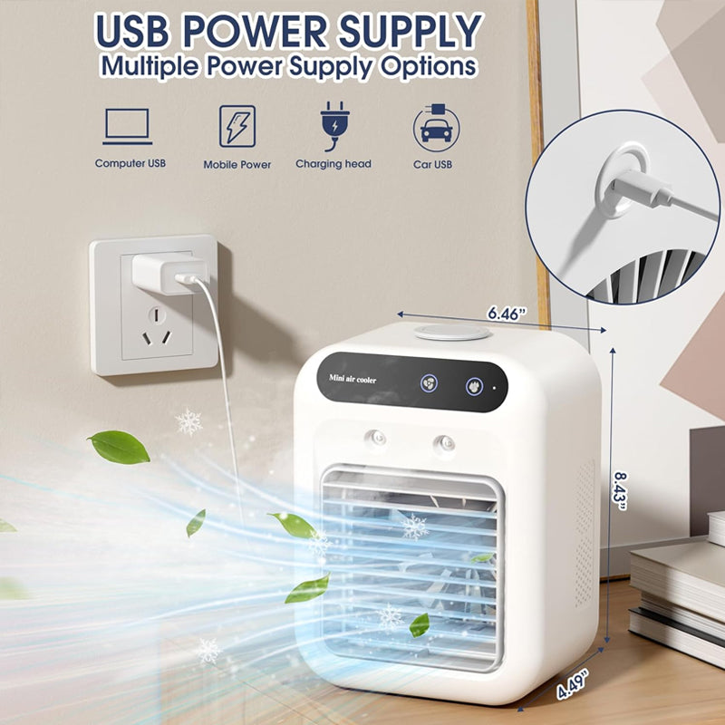 🔥heißer Verkauf 50% OFF🔥Mini Tragbare Klimaanlage mit Kühl- und Luftbefeuchtungsfunktion