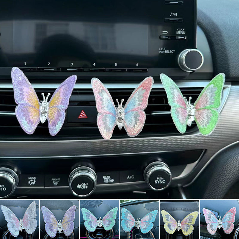 🔥2025 SALE - Stickerei Schmetterling Dekoration🚗🦋