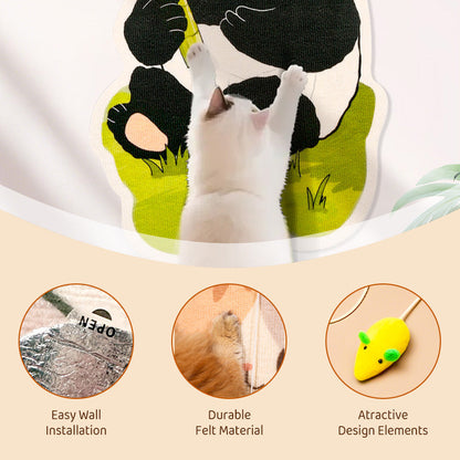 Wandmontiertes Katzenkratzbrett ohne Installation - Kubische vertikale Krallenmühle + Sofaschut