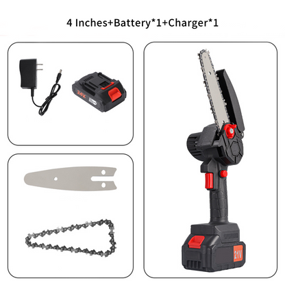 ⏰Begrenzte Zeit 50% Rabatt🔥Bürstenlose elektrische kabellose Mini-Kettensäge