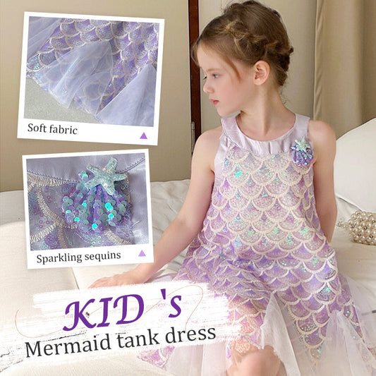 🩷2025 Neu Heißer Verkauf🌸 Glitzerndes Meerjungfrauen-Tankkleid für Kinder👗