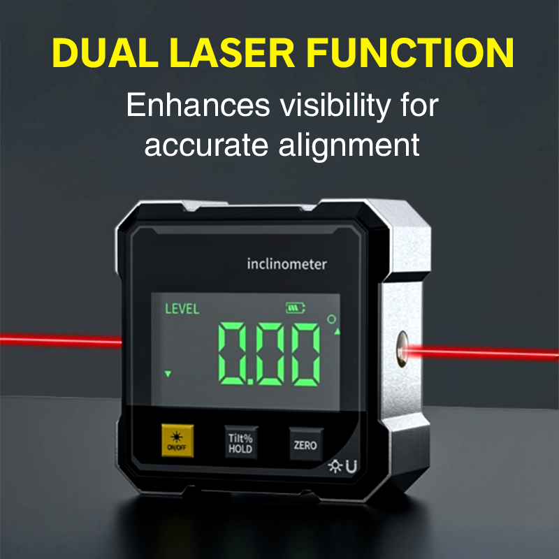 ⏳Begrenzte Zeit 50% Rabatt⏰4-seitiger magnetischer digitaler Winkelmesser mit Laser
