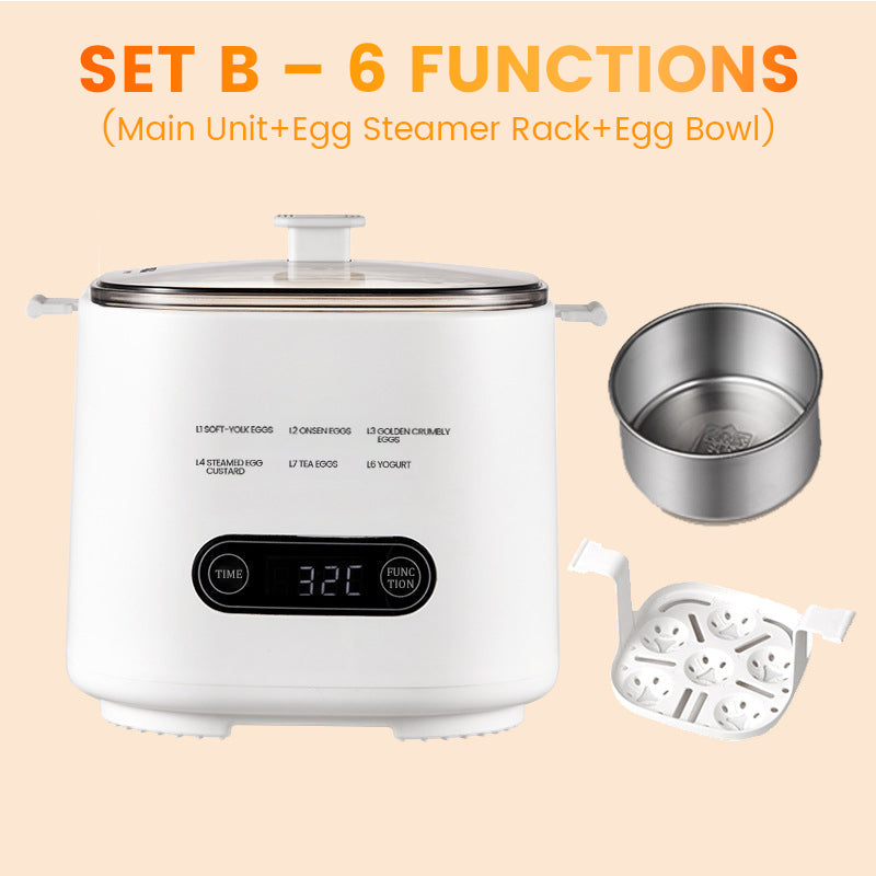 🎁2025 Neues Design🥚✨Mini-Multifunktions-Eierkochset mit Smart Touch Panel🔥