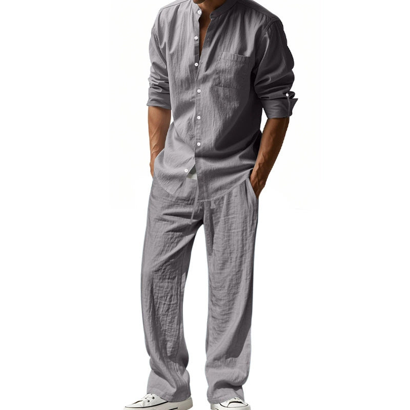 ⏳Zeitlich begrenztes 50% OFF⏰Herren Casual Atmungsaktives Hemd und Hose Set