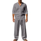 ⏳Zeitlich begrenztes 50% OFF⏰Herren Casual Atmungsaktives Hemd und Hose Set