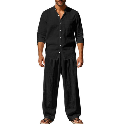 ⏳Zeitlich begrenztes 50% OFF⏰Herren Casual Atmungsaktives Hemd und Hose Set