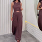 ⏳Begrenzte Zeit 50% Rabatt💖Damen-Set aus Wickelshirt und Hose mit weitem Bein