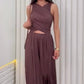 ⏳Begrenzte Zeit 50% Rabatt💖Damen-Set aus Wickelshirt und Hose mit weitem Bein