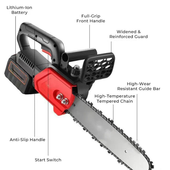🔥⚡Exquisite und langlebige Verarbeitung. Tragbare Hochleistungs-Kettensäge mit Lithium-Ionen-Akku📢📢Letzte 3 Stunden: Riesen-Angebote!⏰⏰