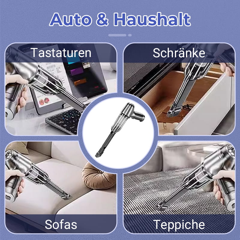 💥Heißer Verkauf 50 % Rabatt💡Kabelloser Autostaubsauger – Starke Saugkraft, 60 Minuten Akkulaufzeit, Geeignet für Autos und Sofas