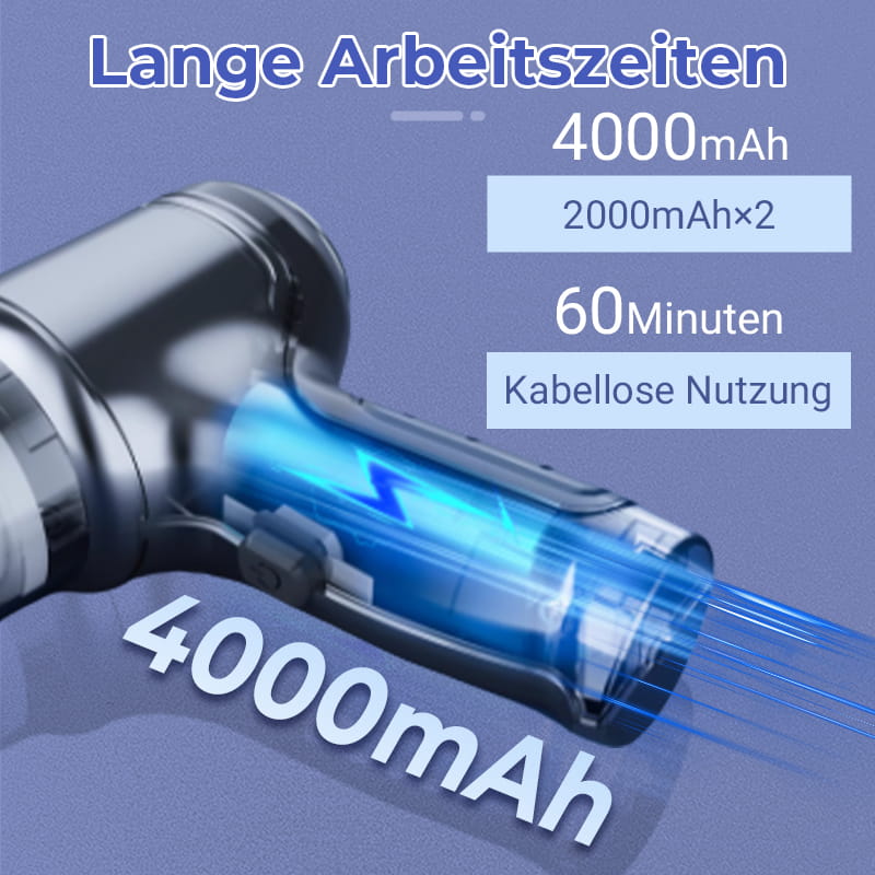 💥Heißer Verkauf 50 % Rabatt💡Kabelloser Autostaubsauger – Starke Saugkraft, 60 Minuten Akkulaufzeit, Geeignet für Autos und Sofas