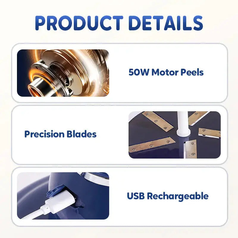 💥2025 neueste Aktualisierung💥Portabler effizienter elektrischer Obstschäler