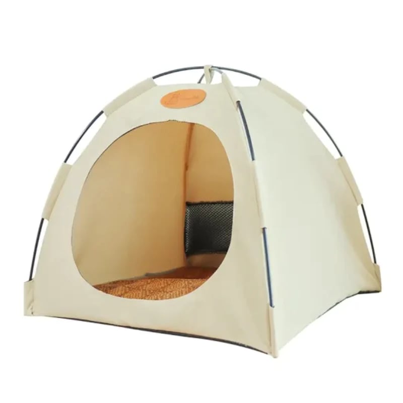 🐾 JETZT 50 % RABATT!🏕️ Zusammenklappbares Haustierzelt – Faltbares Design & beidseitig verwendbares Kissen – Kühle Sommer/Warme Winter 🐱