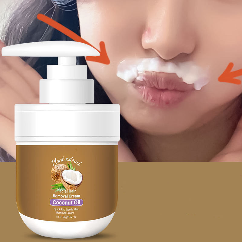 🎊Neujahrsangebot: 50% auf alle Produkte✨Gesichts-Enthaarungscreme mit Kokosöl – Sanfte & effektive Haarentfernung