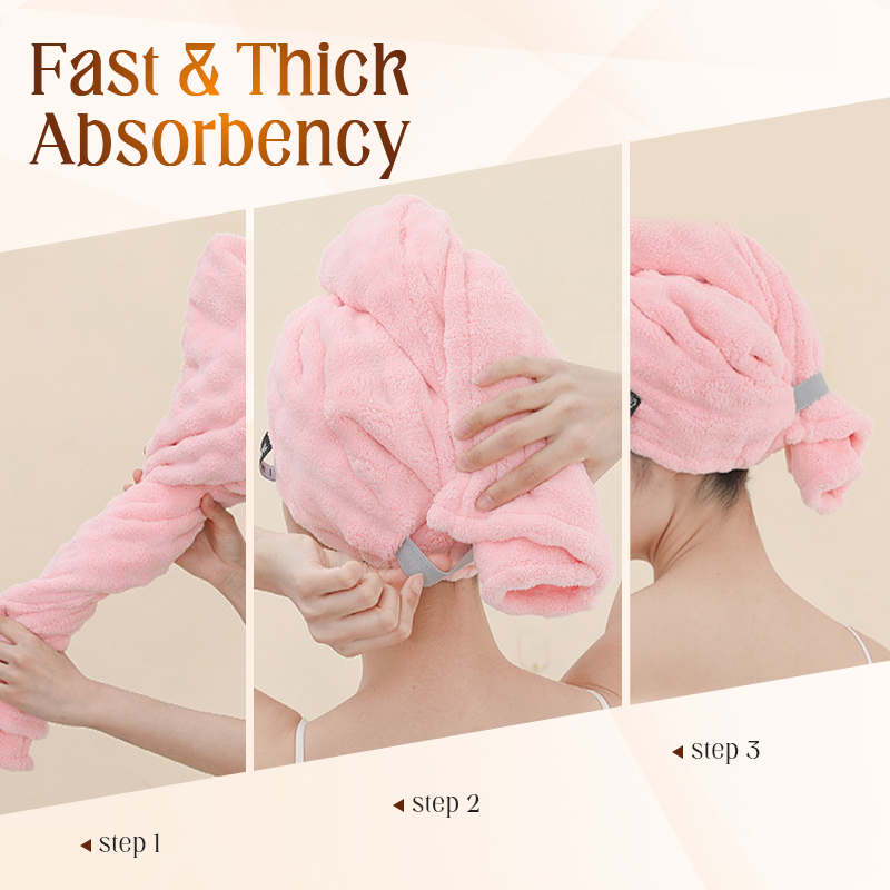 🎅Weihnachts-Sonderangebot: 50 % Rabatt🎁🛁Großes Haarhandtuch mit sicherem Band für Frauen