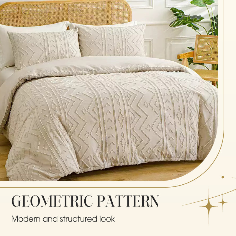 ✨3-teiliges Bettwäscheset mit Cutwork-Tufting