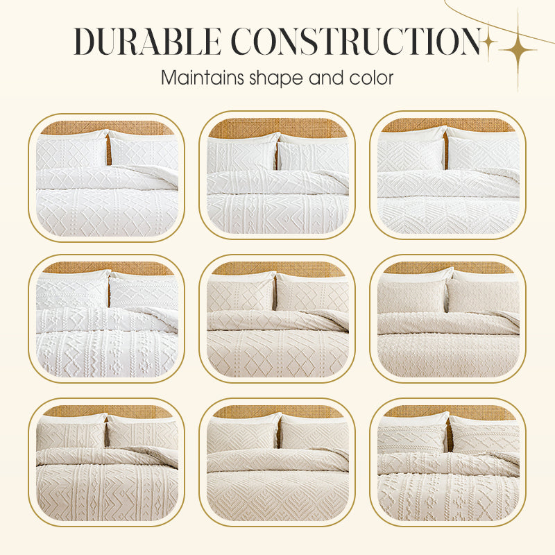 ✨3-teiliges Bettwäscheset mit Cutwork-Tufting