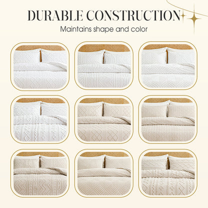 ✨3-teiliges Bettwäscheset mit Cutwork-Tufting