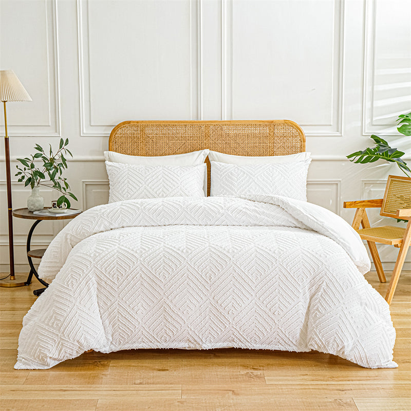✨3-teiliges Bettwäscheset mit Cutwork-Tufting