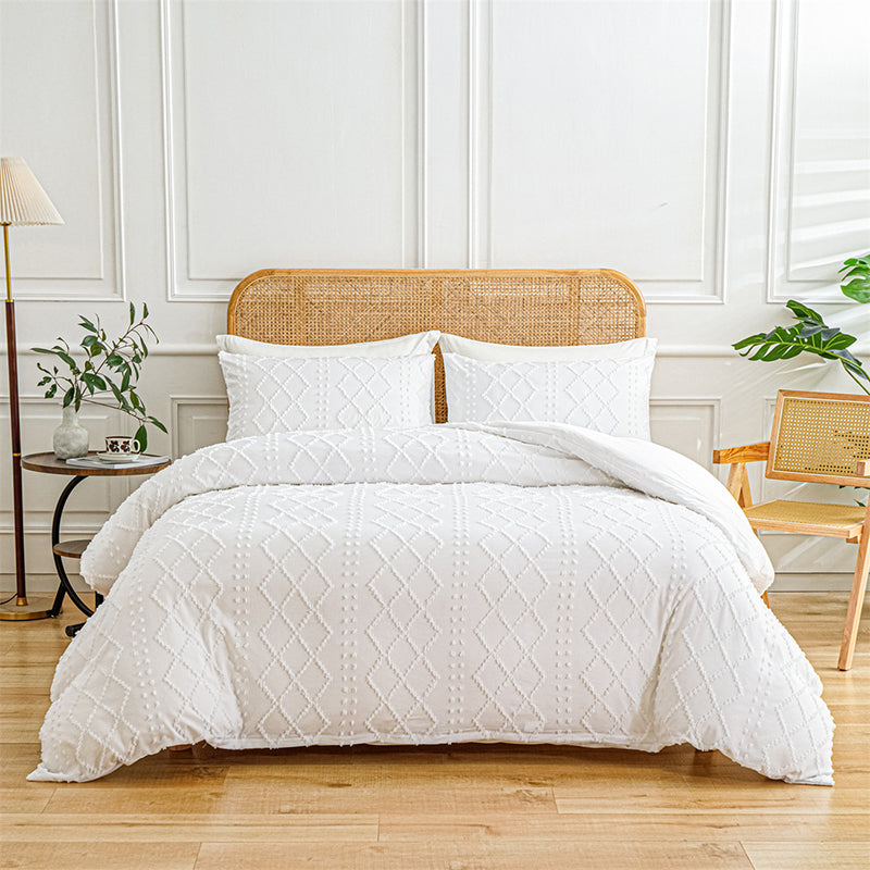 ✨3-teiliges Bettwäscheset mit Cutwork-Tufting