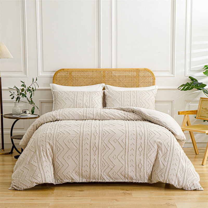 ✨3-teiliges Bettwäscheset mit Cutwork-Tufting