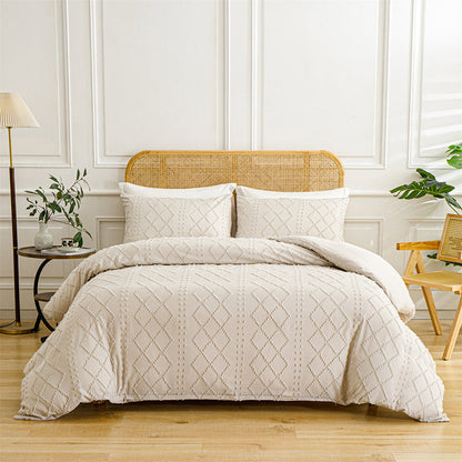 ✨3-teiliges Bettwäscheset mit Cutwork-Tufting