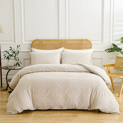 ✨3-teiliges Bettwäscheset mit Cutwork-Tufting