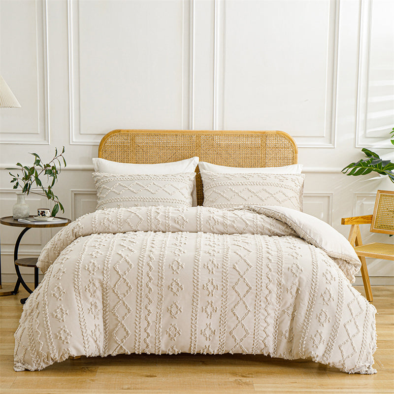 ✨3-teiliges Bettwäscheset mit Cutwork-Tufting
