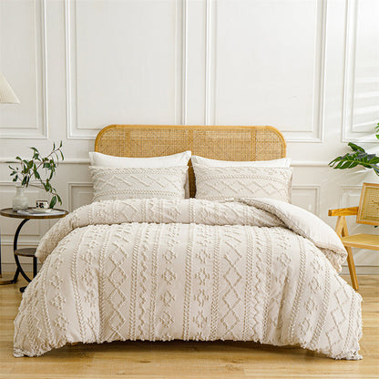 ✨3-teiliges Bettwäscheset mit Cutwork-Tufting