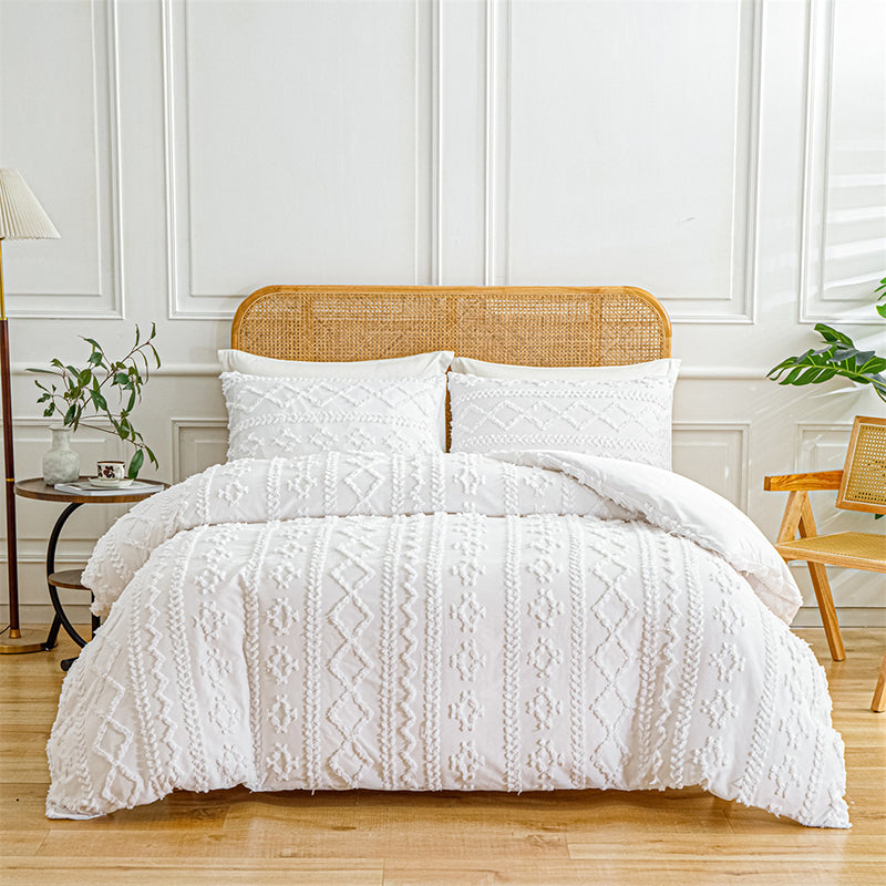 ✨3-teiliges Bettwäscheset mit Cutwork-Tufting