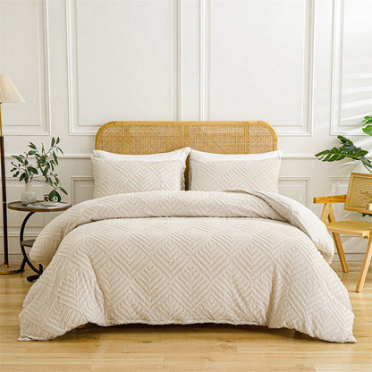 ✨3-teiliges Bettwäscheset mit Cutwork-Tufting