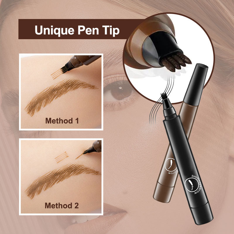 🔥4-End Natural Augenbrauenstift, Schaffen Sie schnell ein elegantes Augenbrauen-Make-up🔥