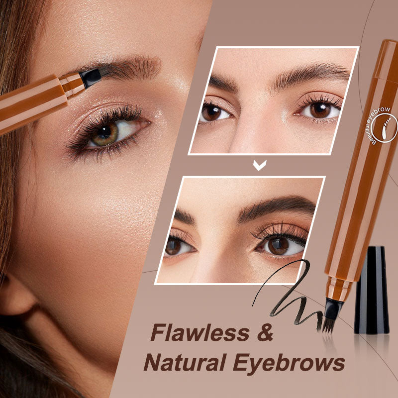 🔥4-End Natural Augenbrauenstift, Schaffen Sie schnell ein elegantes Augenbrauen-Make-up🔥