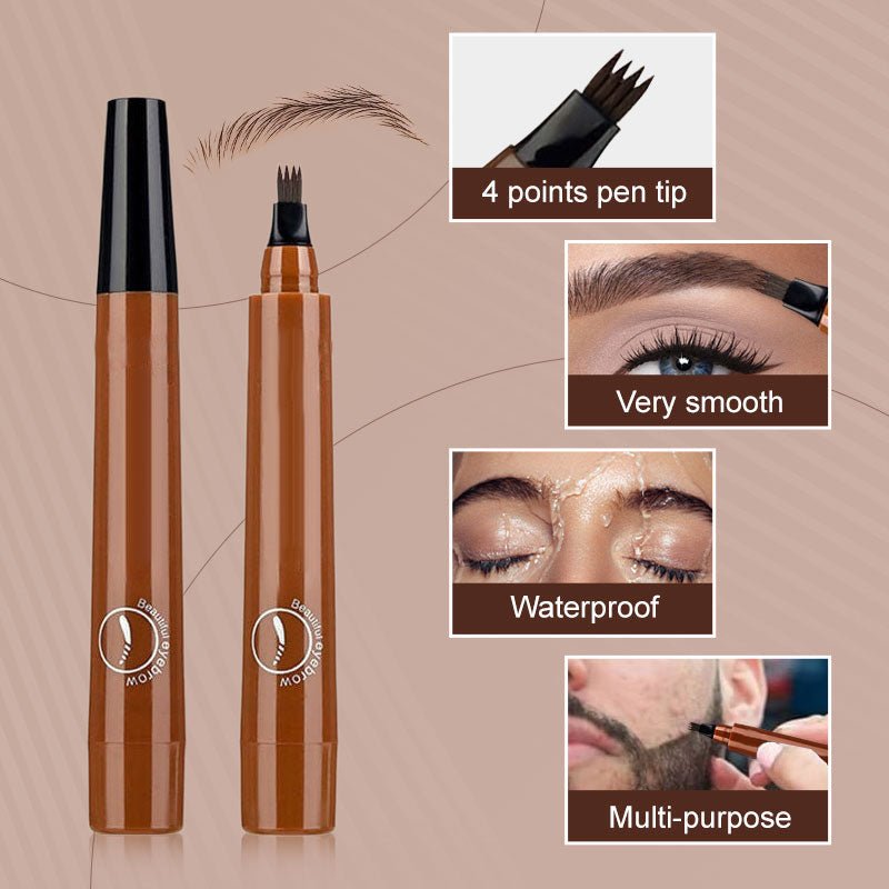 🔥4-End Natural Augenbrauenstift, Schaffen Sie schnell ein elegantes Augenbrauen-Make-up🔥