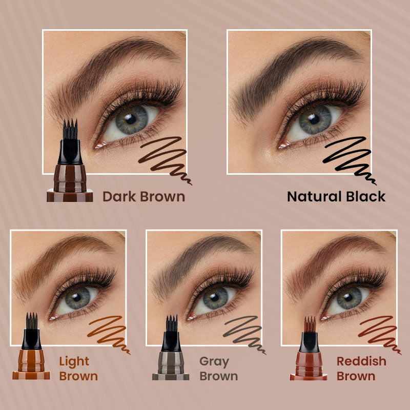🔥4-End Natural Augenbrauenstift, Schaffen Sie schnell ein elegantes Augenbrauen-Make-up🔥