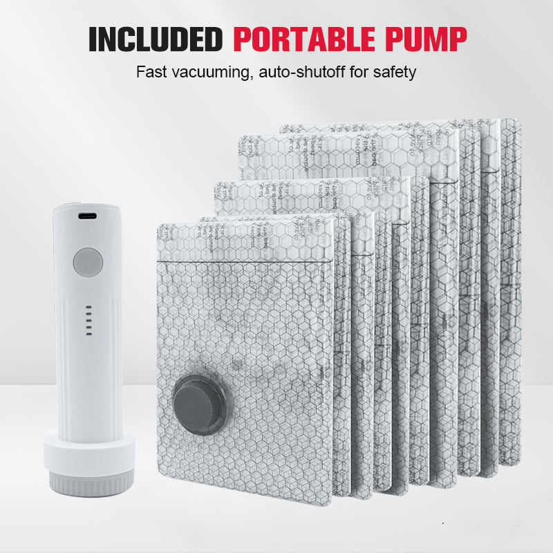 🔥Solange der Vorrat reicht 50 % Rabatt!🎉Reise-Vakuum-Storagebeutel & tragbares Pump-Set