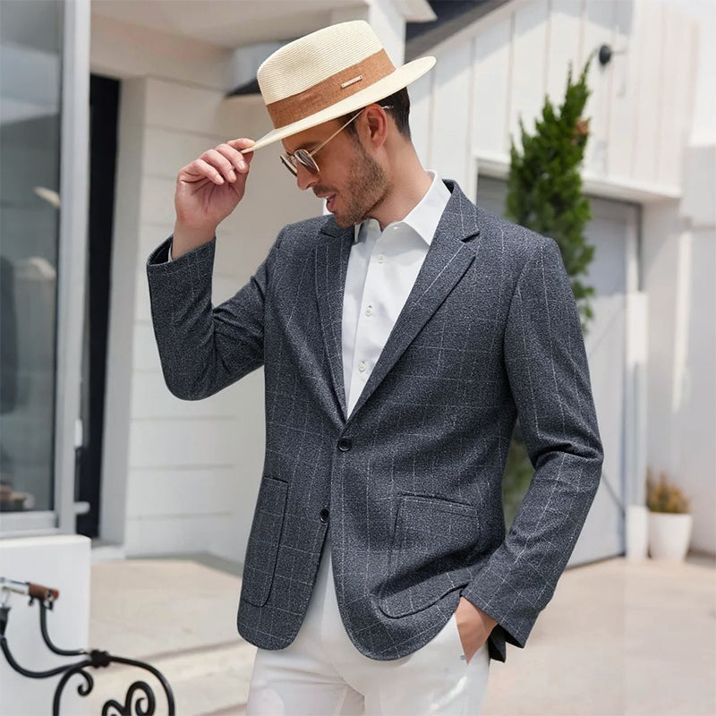 👔Herren Business Casual Karierter Blazer✈️kostenloser Versand