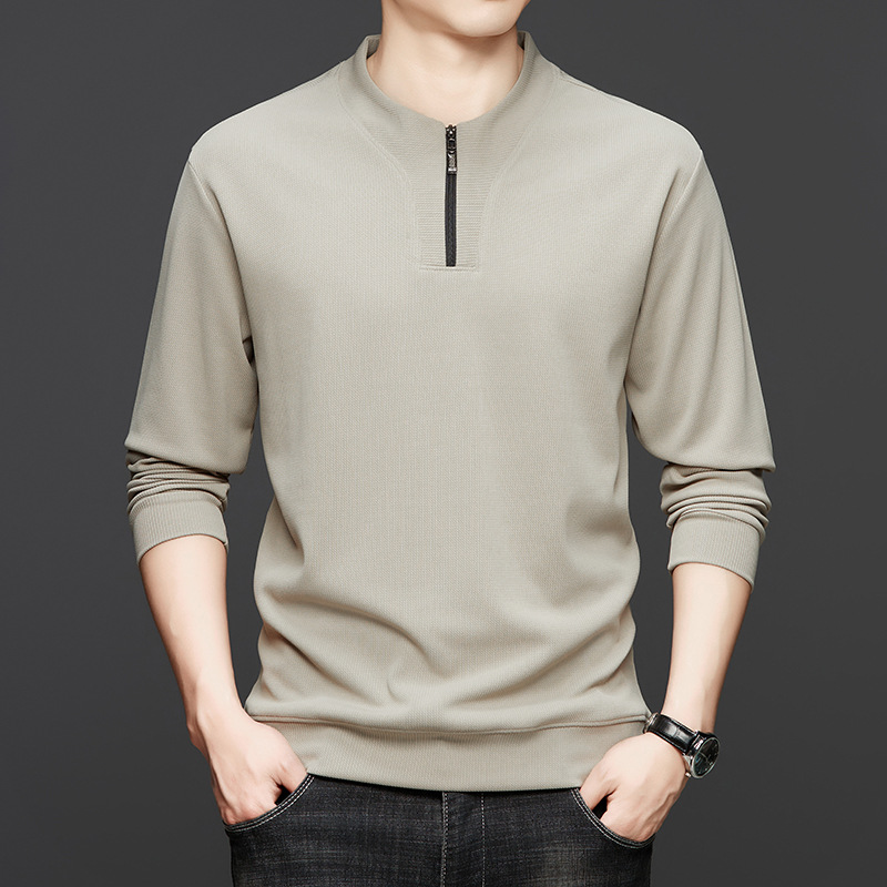 👔Herren-Pullover mit halbem Reißverschluss und Rundhalsausschnitt✨