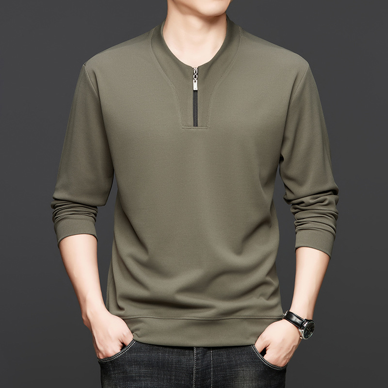 👔Herren-Pullover mit halbem Reißverschluss und Rundhalsausschnitt✨