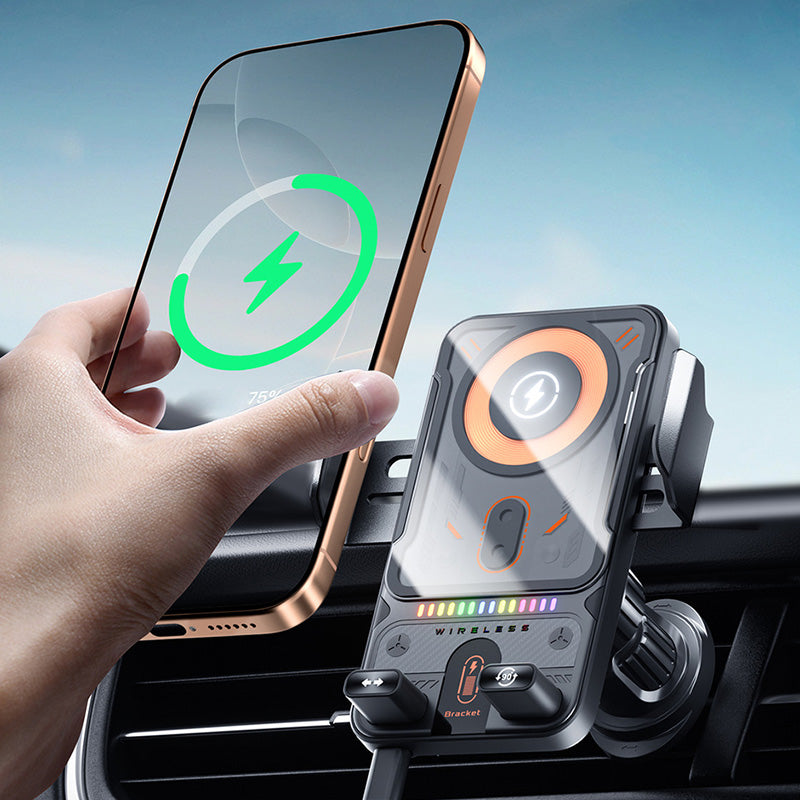 🔥HEISSER VERKAUF 50 % RABATT🎁⚡Über 50.000 verkauft! 📱Intelligente 2-in-1 Auto-Drehbare Handyhalterung & Kabelloses Ladegerät⚡
