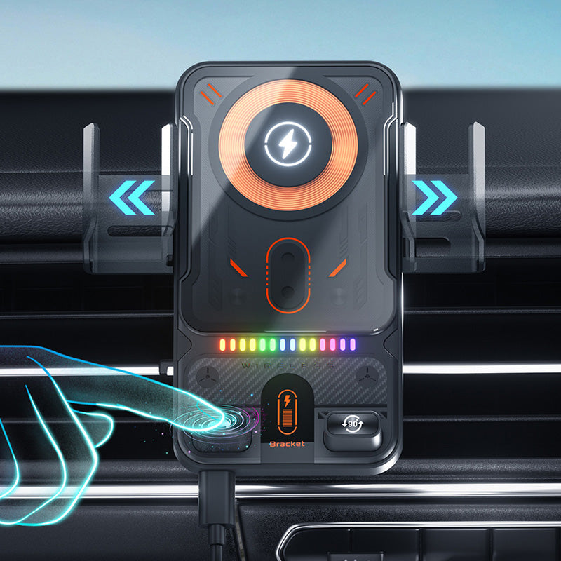🔥HEISSER VERKAUF 50 % RABATT🎁⚡Über 50.000 verkauft! 📱Intelligente 2-in-1 Auto-Drehbare Handyhalterung & Kabelloses Ladegerät⚡