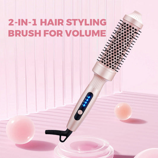 💇 ♀️ 32-mm-Ionen-Heizbürste, ideal für Locken und Volumen – Glätt- und Stylingbürste✨