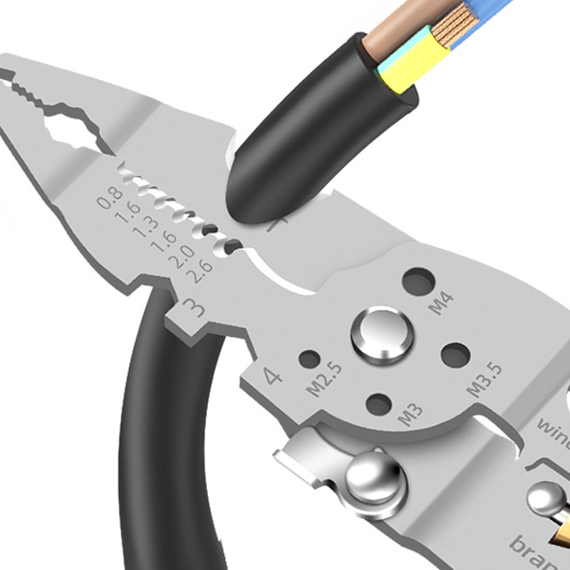 ✨Multifunktions-Abisolierzange zum Zusammenklappen mit Spannungsprüfer