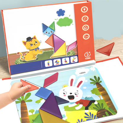 🎁Das perfekte Geschenk🌟Magnetisches Tangram-Puzzle-Set für Kinder