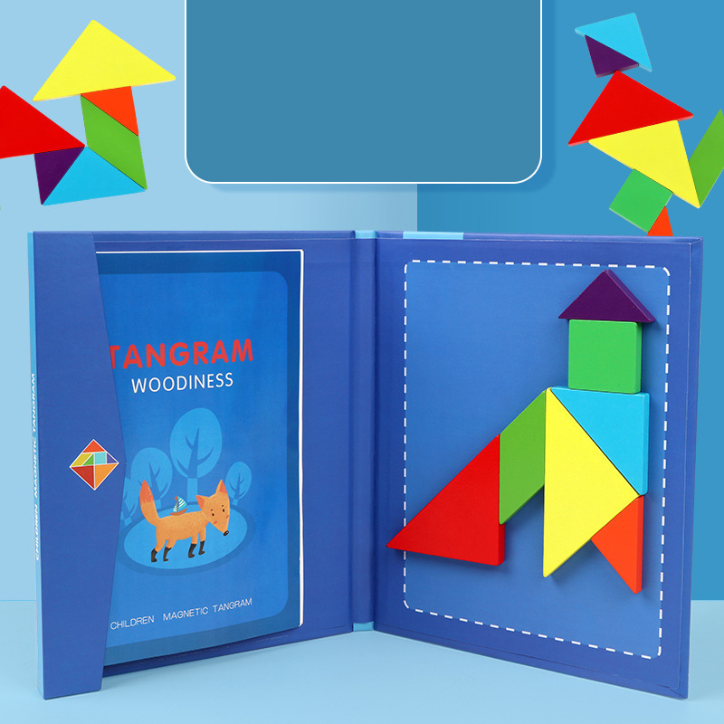 🎁Das perfekte Geschenk🌟Magnetisches Tangram-Puzzle-Set für Kinder