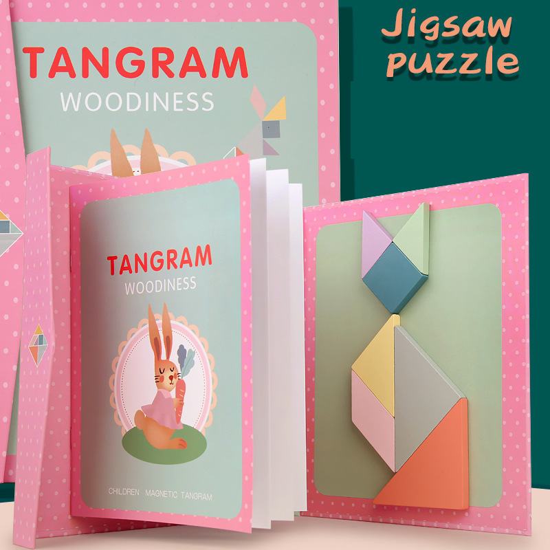 🎁Das perfekte Geschenk🌟Magnetisches Tangram-Puzzle-Set für Kinder