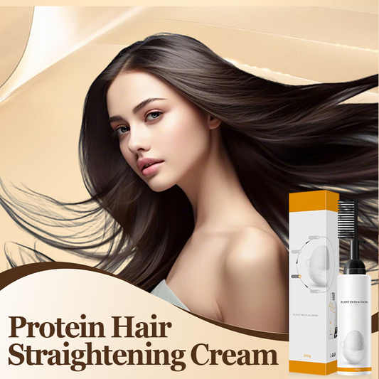 ✨Protein-Haarglättungscreme für den Heimgebrauch mit Applikator-Kamm🔥