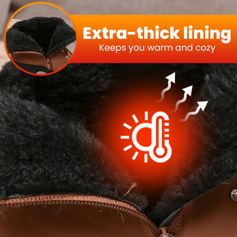 🖤 Black Friday 50% Rabatt für eine begrenzte Zeit 🔥Warm gefütterte Damenstiefeletten mit Blockabsatz