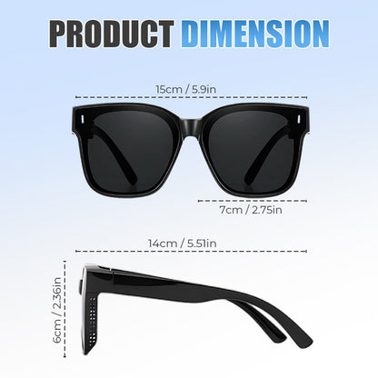 🕶️Kompakte, faltbare Überbrillen-Sonnenbrille😎✨